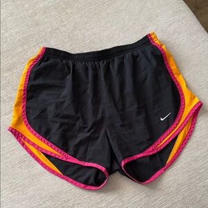Women's Black and Pink Nike Running Shorts